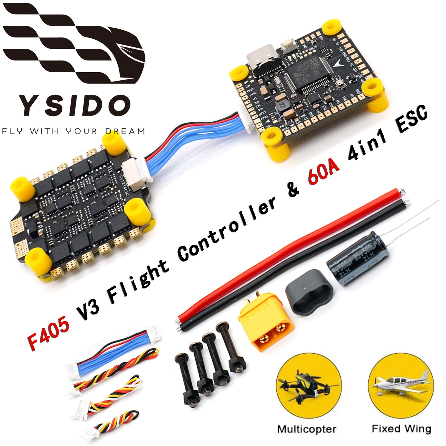 YSIDO F4 F405 V3 Uçuş Kontrol  - Mateksys Flight Controller F405 Wte incelemesi ve fiyatı